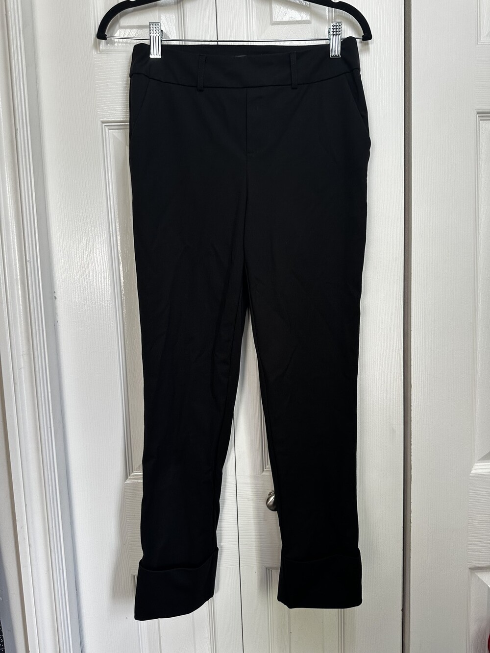 I Love Tyler Madison Black Tailored Trousers with Cuffed Hem #44